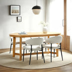 Tavolo da pranzo moderno in legno massello di rovere rustico