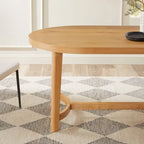 Tavolo da pranzo moderno in legno massello di rovere rustico