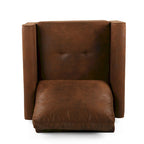 Poltrona club moderna in microfibra da 31" con gambe in legno massello