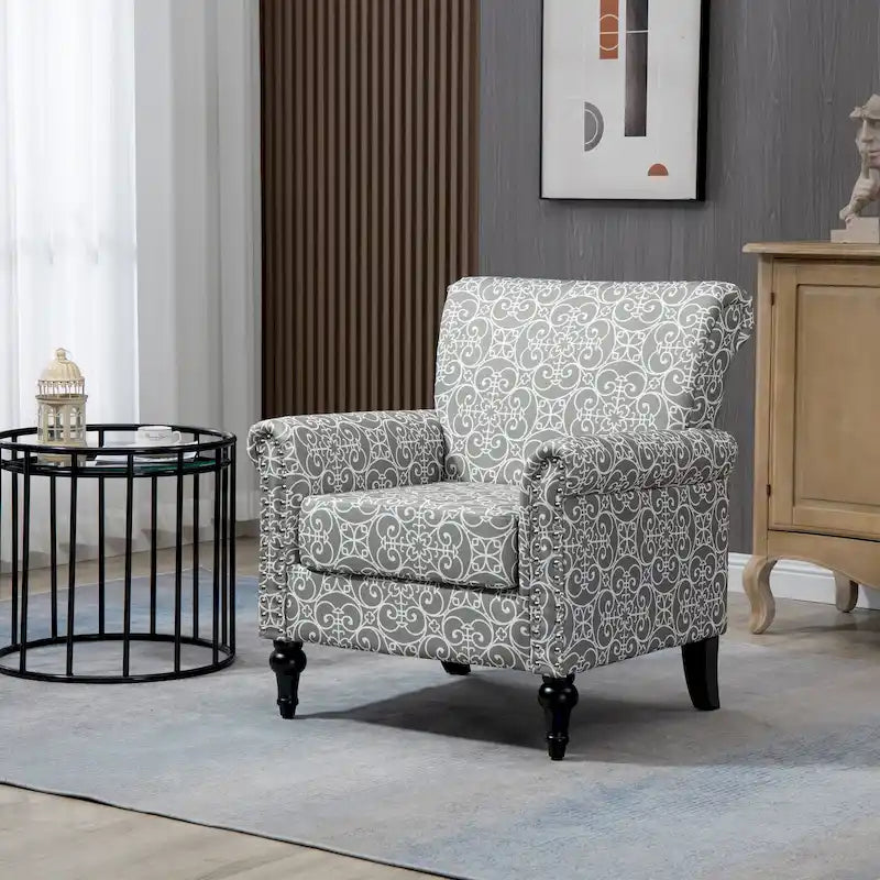 Poltrona d'Appoggio Imbottita Mid-Century Modern - 30,70 x 29,92 x 34,05