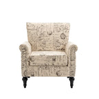 Poltrona d'Appoggio Imbottita Mid-Century Modern - 30,70 x 29,92 x 34,05