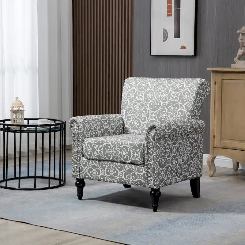 Poltrona d'Appoggio Imbottita Mid-Century Modern - 30,70 x 29,92 x 34,05