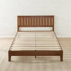 Letto a piattaforma in legno anticato Espresso con testiera