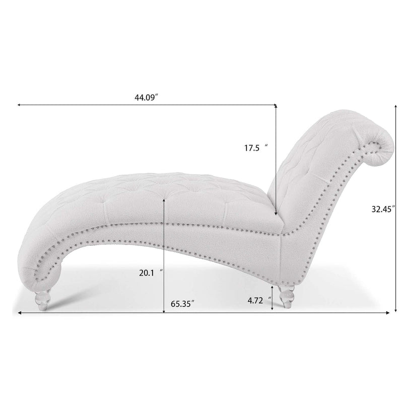 Chaise longue da interno senza braccioli