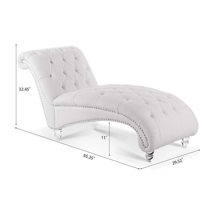 Chaise longue da interno senza braccioli