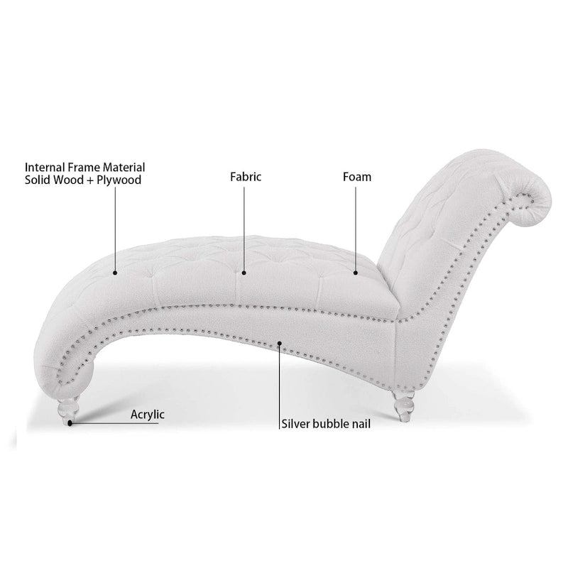 Chaise longue da interno senza braccioli