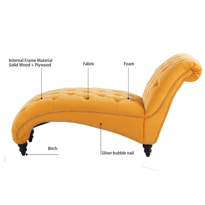 Chaise longue da interno senza braccioli