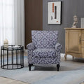 Poltrona di design di metà secolo, poltrona in lino con schienale trapuntato/gambe in legno