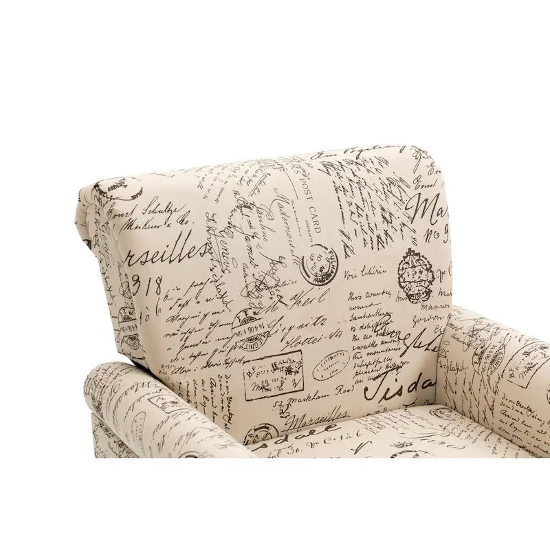 Poltrona di design di metà secolo, poltrona in lino con schienale trapuntato/gambe in legno