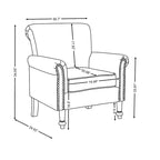 Poltrona di design di metà secolo, poltrona in lino con schienale trapuntato/gambe in legno