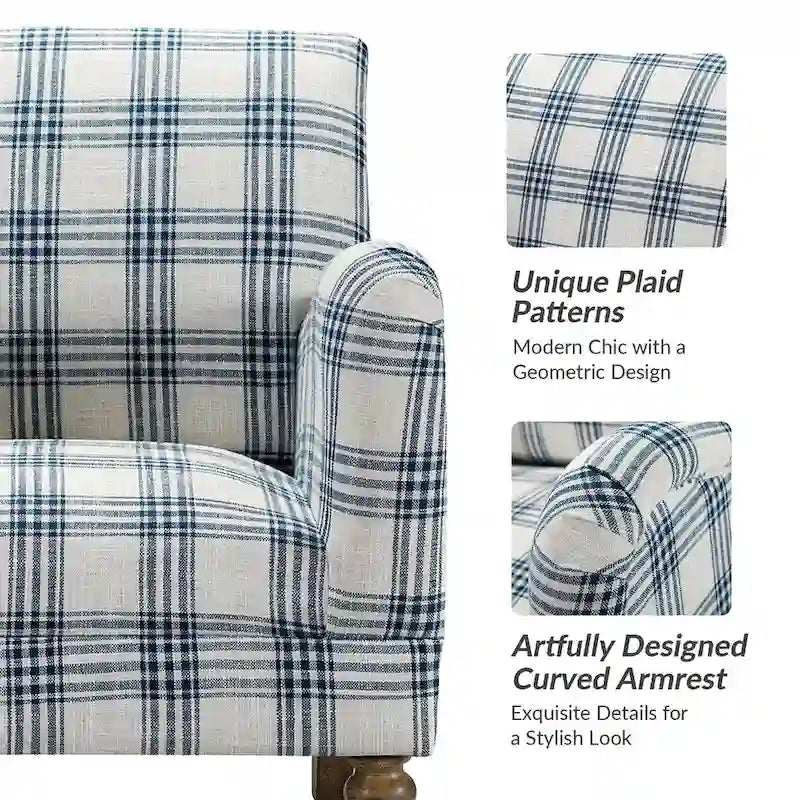 Poltrona singola imbottita tradizionale Mandan da 75 cm