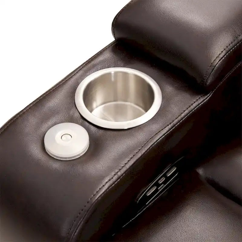 Poltrona reclinabile elettrica in similpelle con porta di ricarica USB