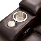 Poltrona reclinabile elettrica in similpelle con porta di ricarica USB