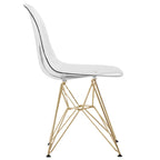 Sedia Cresco Modern Plastic da pranzo con gambe in metallo