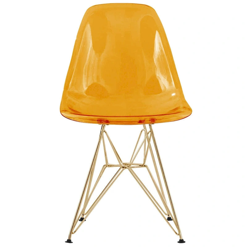 Sedia Cresco Modern Plastic da pranzo con gambe in metallo