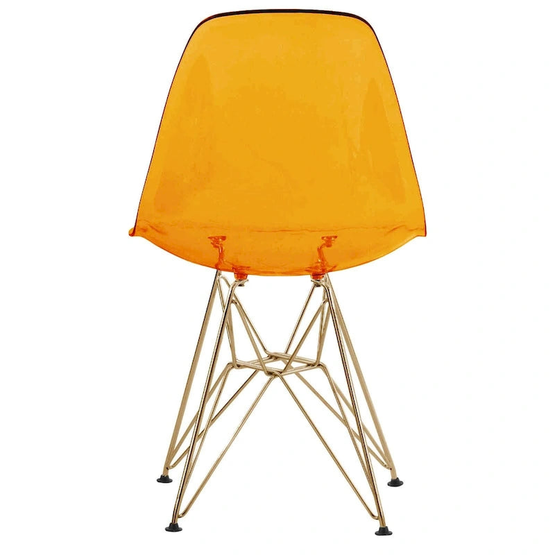 Sedia Cresco Modern Plastic da pranzo con gambe in metallo
