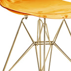 Sedia Cresco Modern Plastic da pranzo con gambe in metallo
