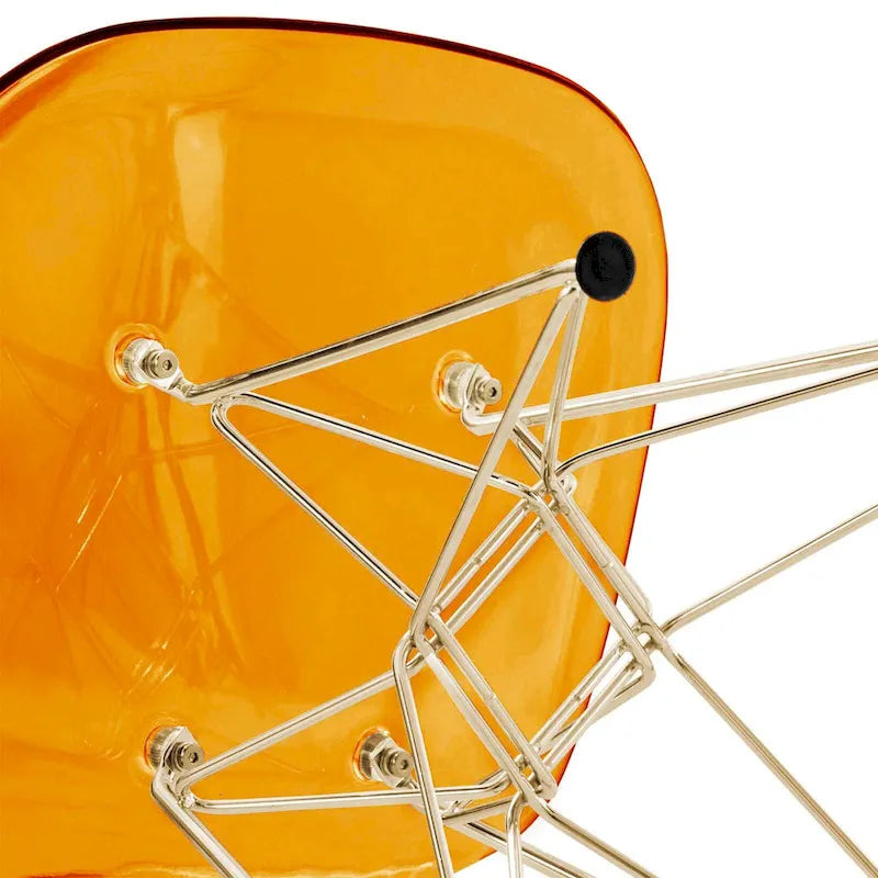 Sedia Cresco Modern Plastic da pranzo con gambe in metallo