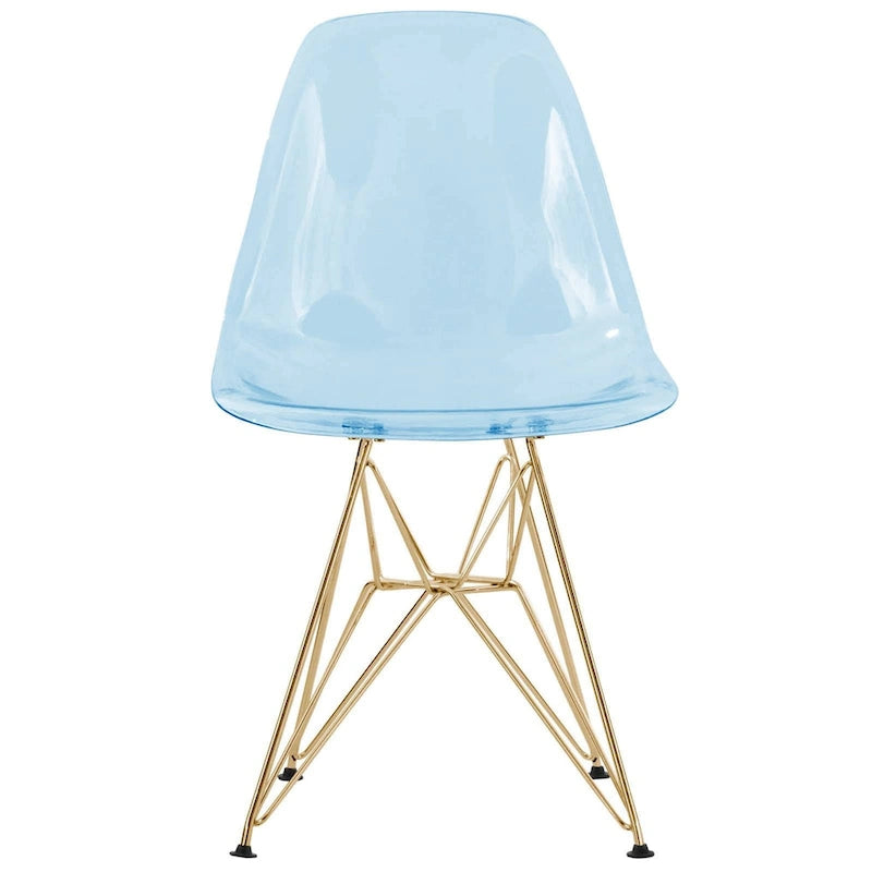 Sedia Cresco Modern Plastic da pranzo con gambe in metallo