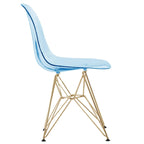 Sedia Cresco Modern Plastic da pranzo con gambe in metallo