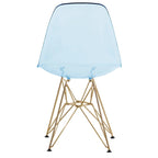 Sedia Cresco Modern Plastic da pranzo con gambe in metallo