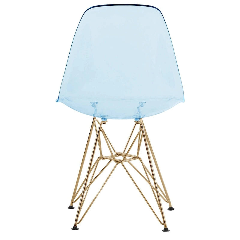 Sedia Cresco Modern Plastic da pranzo con gambe in metallo