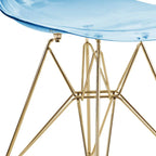 Sedia Cresco Modern Plastic da pranzo con gambe in metallo