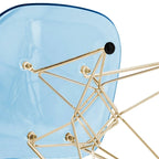 Sedia Cresco Modern Plastic da pranzo con gambe in metallo