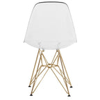 Sedia Cresco Modern Plastic da pranzo con gambe in metallo