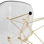 Sedia Cresco Modern Plastic da pranzo con gambe in metallo