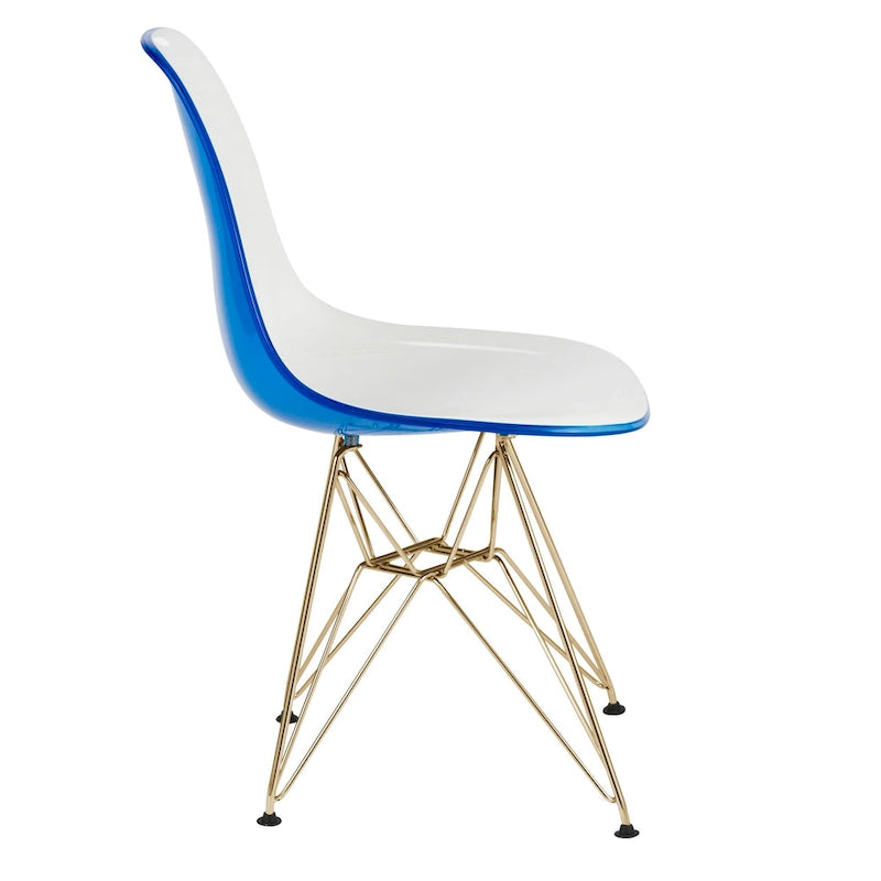 Sedia Cresco Modern Plastic da pranzo con gambe in metallo