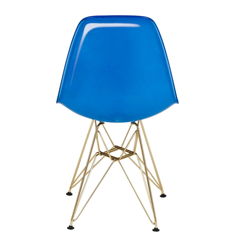Sedia Cresco Modern Plastic da pranzo con gambe in metallo