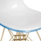 Sedia Cresco Modern Plastic da pranzo con gambe in metallo