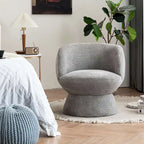 Set di 1 poltrona girevole moderna in stile Bouclé con rivestimento in tessuto