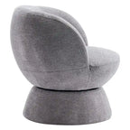 Set di 1 poltrona girevole moderna in stile Bouclé con rivestimento in tessuto