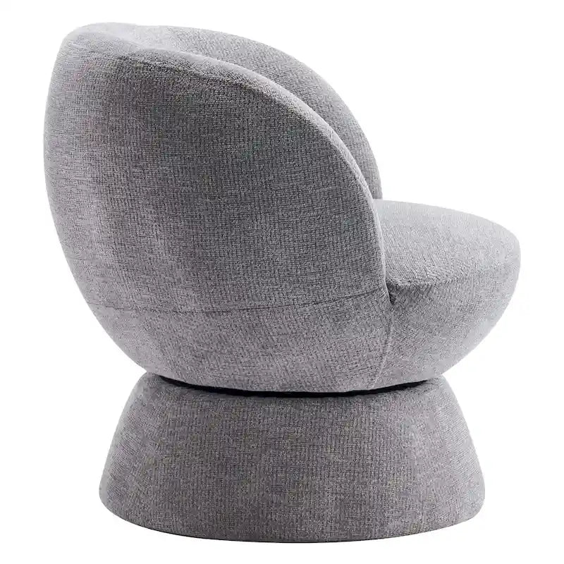 Set di 1 poltrona girevole moderna in stile Bouclé con rivestimento in tessuto