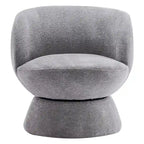 Set di 1 poltrona girevole moderna in stile Bouclé con rivestimento in tessuto