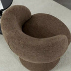 Set di 1 poltrona girevole moderna in stile Bouclé con rivestimento in tessuto