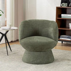 Set di 1 poltrona girevole moderna in stile Bouclé con rivestimento in tessuto