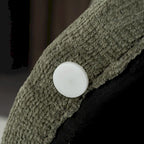 Set di 1 poltrona girevole moderna in stile Bouclé con rivestimento in tessuto