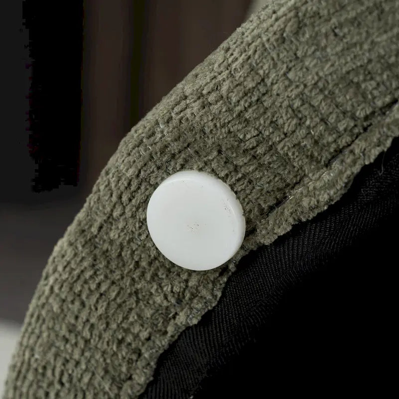 Set di 1 poltrona girevole moderna in stile Bouclé con rivestimento in tessuto