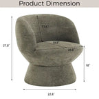 Set di 1 poltrona girevole moderna in stile Bouclé con rivestimento in tessuto