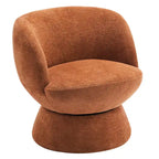 Set di 1 poltrona girevole moderna in stile Bouclé con rivestimento in tessuto
