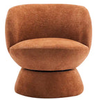 Set di 1 poltrona girevole moderna in stile Bouclé con rivestimento in tessuto