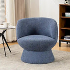 Set di 1 poltrona girevole moderna in stile Bouclé con rivestimento in tessuto