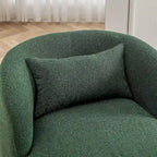 Poltrona girevole in tessuto bouclé da 34" con rotazione a 360 gradi