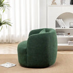 Poltrona girevole in tessuto bouclé da 34" con rotazione a 360 gradi