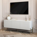 Mobile TV Selline Beige in legno con armadietti di contenimento