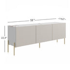 Mobile TV Selline Beige in legno con armadietti di contenimento