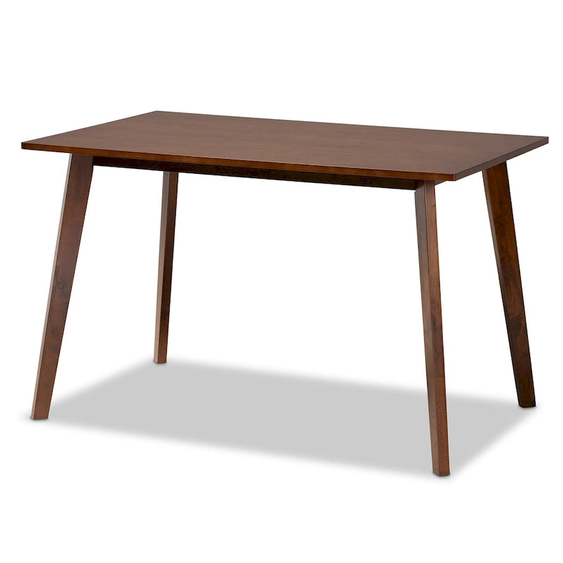 Tavolo da pranzo rotondo Britte Mid-Century Modern con gambe in legno